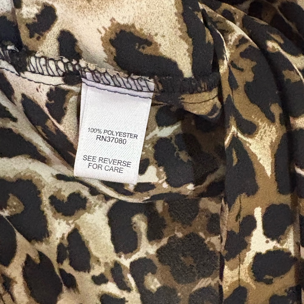 Cato•Red & Brown Plaid Leopard-Print Tunic - Picture 6 of 8